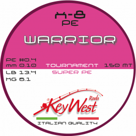 Key West Warrior Tournament Super PE #0.4 0.10mm 150mt X-8 Pink